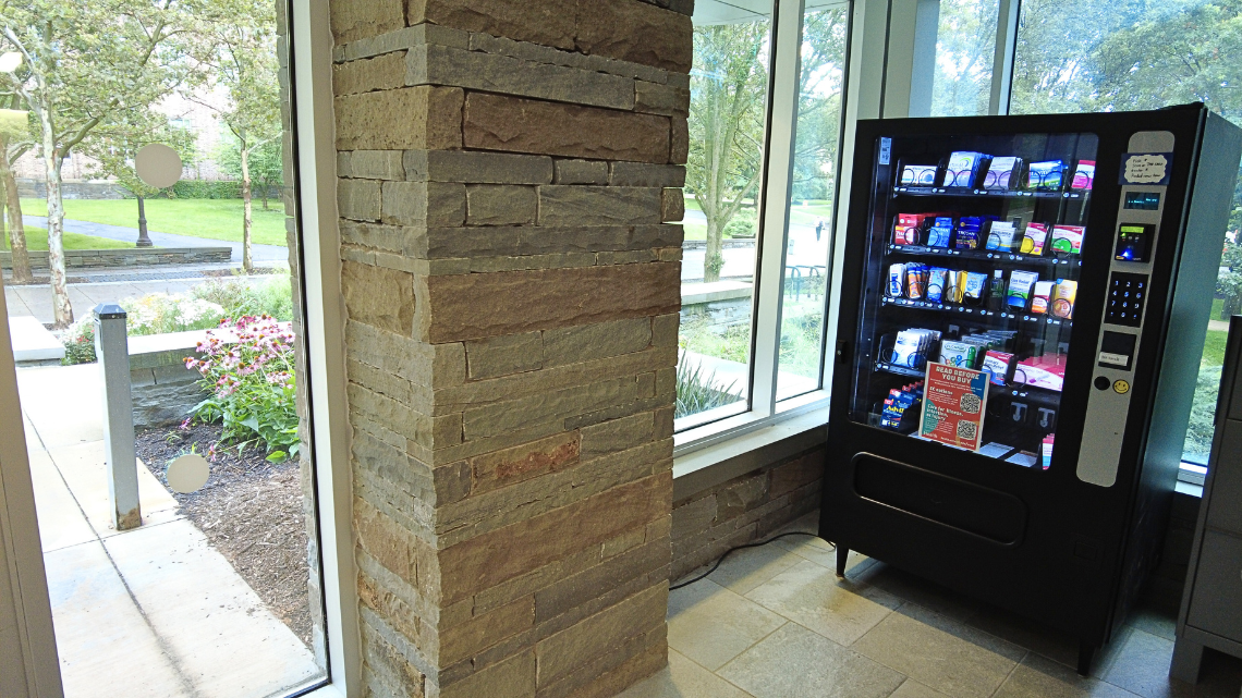 Vending machine in upscale lobby